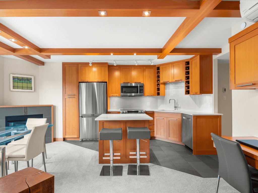 Renovated condo kitchen in Whistler